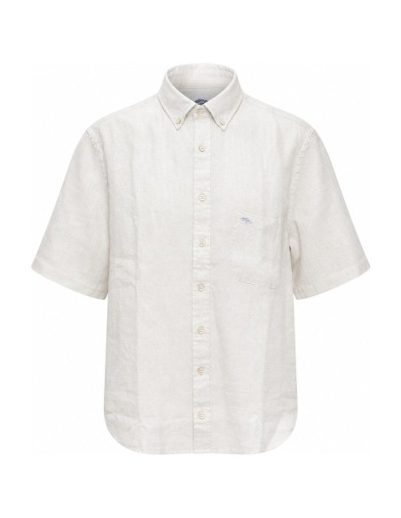 Chemise Lin Blanc Manches Courtes — Fynch Hatton