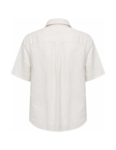 Chemise Lin Blanc Manches Courtes — Fynch Hatton