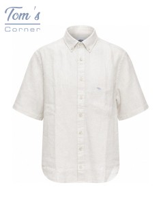 Chemise Lin Blanc Manches Courtes — Fynch Hatton