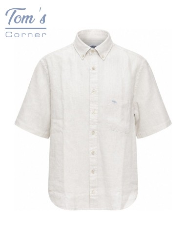 Chemise Lin Blanc Manches Courtes — Fynch Hatton