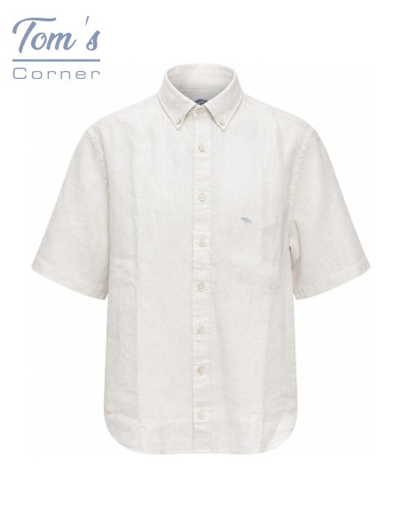 Chemise Lin Blanc Manches Courtes — Fynch Hatton