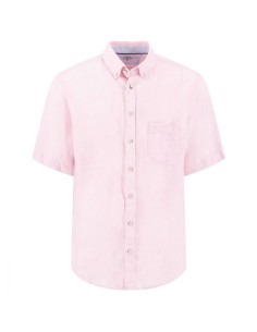 Chemise Lin Manches Courtes Rose — Fynch Hatton
