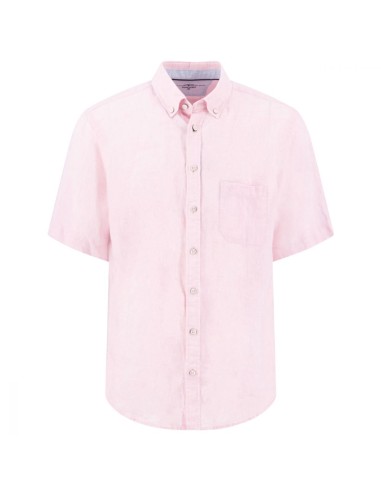 Chemise Lin Manches Courtes Rose — Fynch Hatton