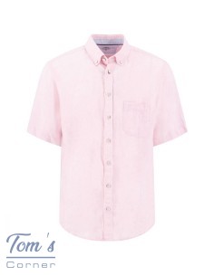 Chemise Lin Manches Courtes Rose — Fynch Hatton